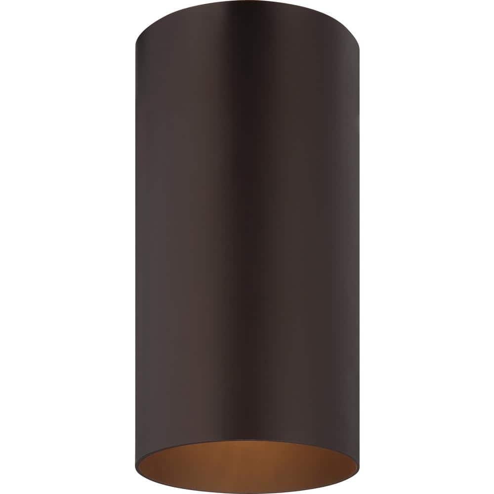 100-Watt 1-Medium Base Light Antique Bronze Aluminum Outdoor Flush Mount Cylinder Ceiling Fixture price history on PriceWatchPro