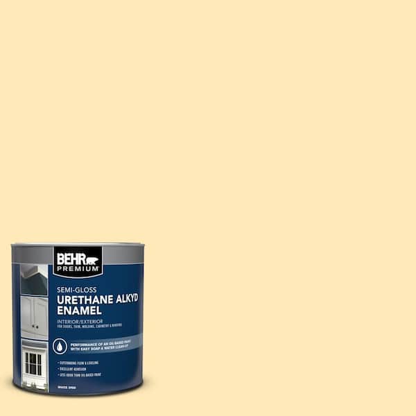 1 qt. #320A-3 Cornsilk Semi-Gloss Enamel Urethane Alkyd Interior/Exterior Paint