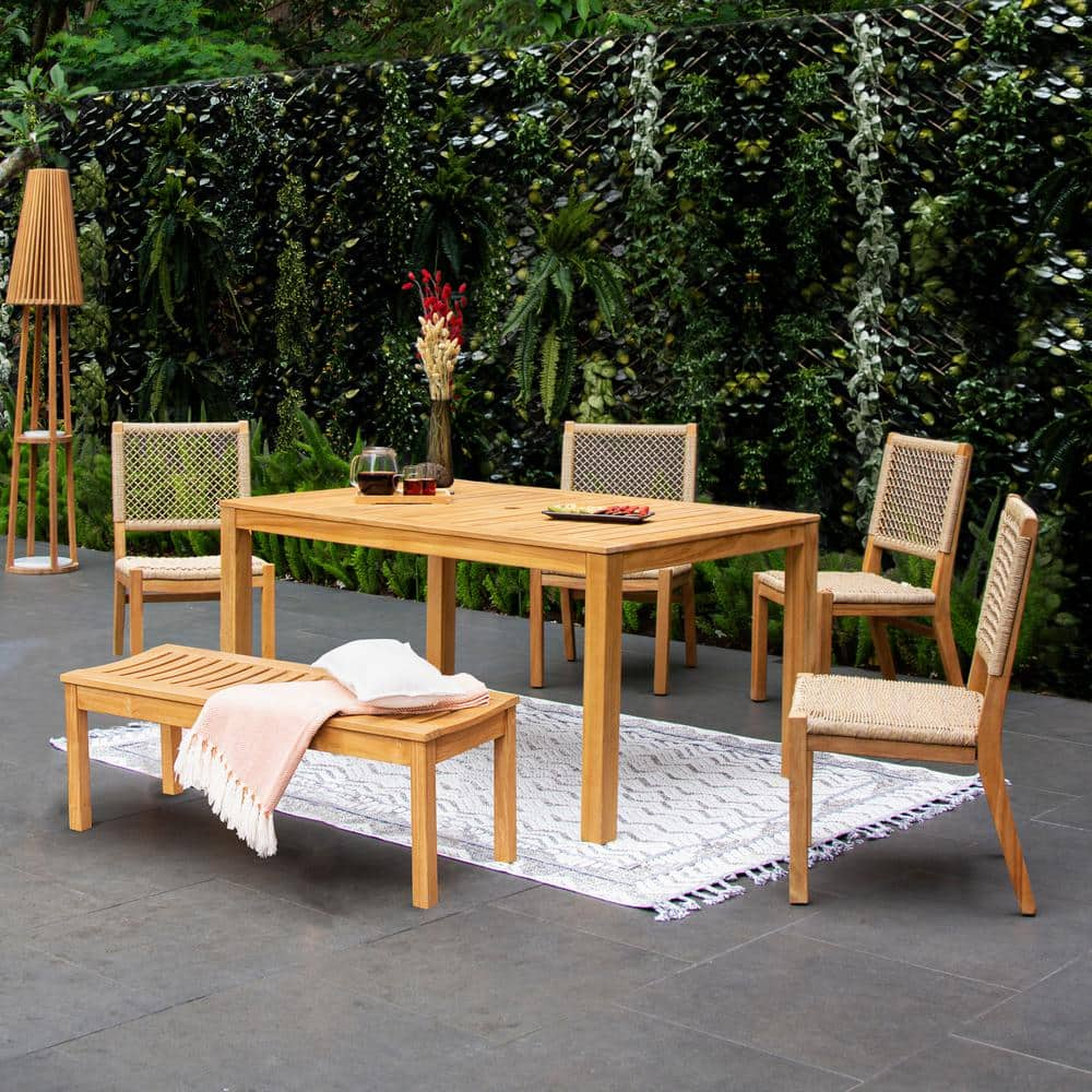 Cambridge Casual Paxton 6-Piece Teak Wood Outdoor Dining Set 610715-TW ...