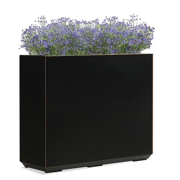Metal Box Square Planter in Black