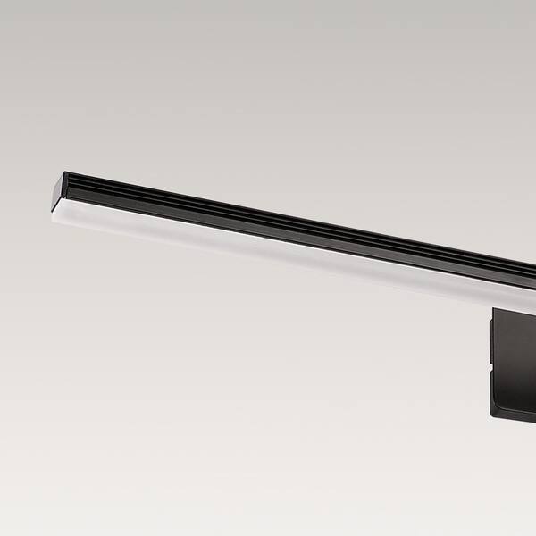 HUOKU NIMBUS 1-Light 23.8 in. W Black Integrated LED Vanity