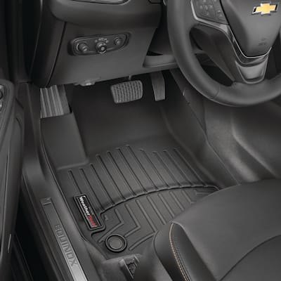 Black/Front FloorLiner/Ford/F-250/F-350/F-450/F-550/2017 +/Fits SuperCab and Crew Cab; fits vechicles no equipped with c