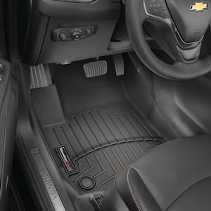 Black Front Floorliner Vinyl Floors/Ford/Transit Connect/2017 + Fits Wagon and Cargo Van, Fits Vehicles with Driver and