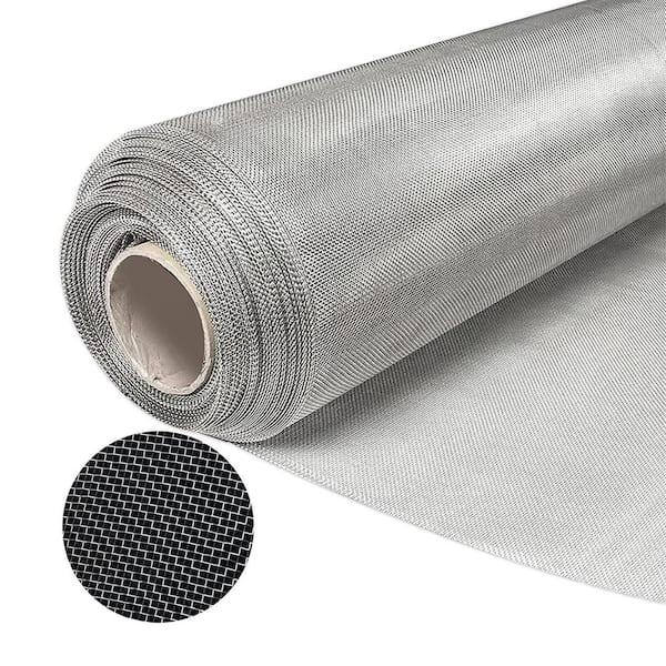 Angel Sar 3.92 ft. x 9.83 ft. 304 Stainless Steel Welded Wire 20 Mesh Air Vent Window Screen for Door Patio Cover, Cage Garden