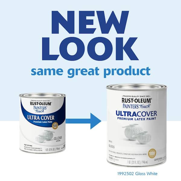 32 oz. Ultra Cover Gloss White General Purpose Paint