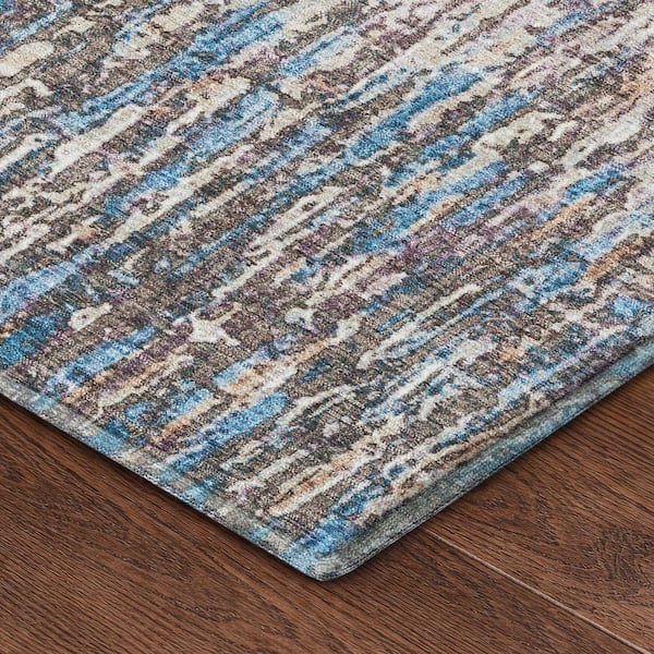 Mayfield Premium Machine Washable Abstract AMF2439 Taupe 10 ft. x 14 ft. Area Rug