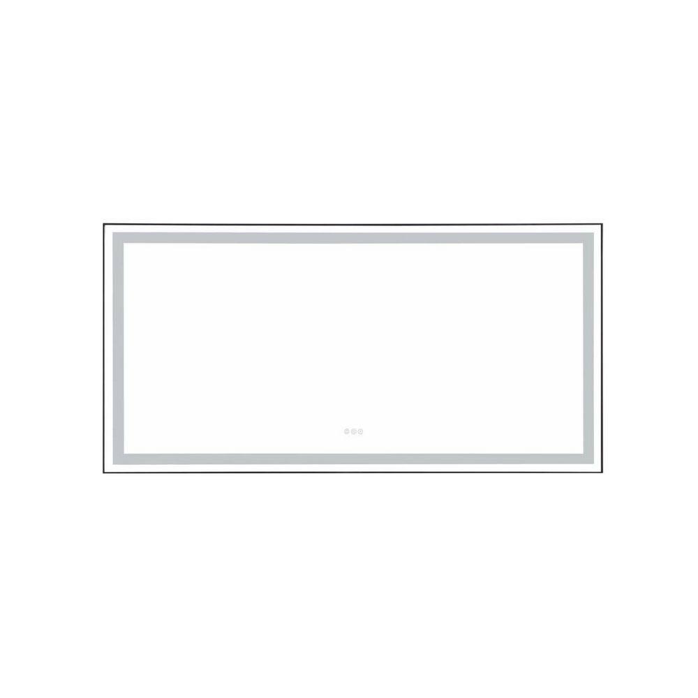 72 in. W x 36 in. H Rectangular Frameless LED Wall Mount AntiFog Modern Decorative Bathroom
