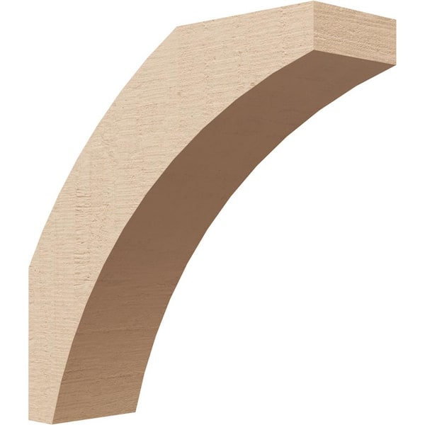 Ekena Millwork 3 in. x 10 in. x 10 in. Thorton Rough Cedar Woodgrain Timberthane Polyurethane Knee Brace, Primed