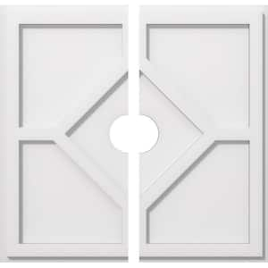 1 in. P X 7 in. C X 20 in. OD X 3 in. ID Embry Architectural Grade PVC Contemporary Ceiling Medallion, Two Piece