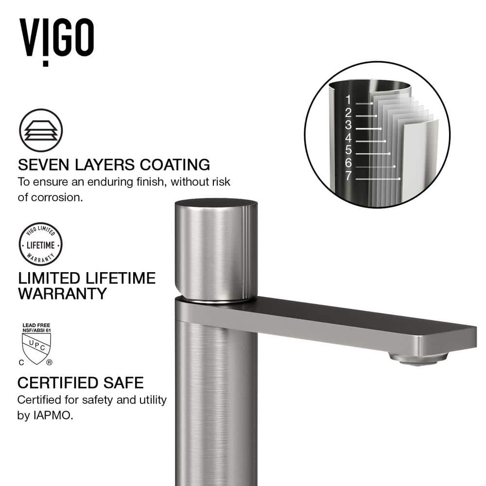 Matte Black Rectangular Glass Vessel Sink with Brushed Nickel Faucet