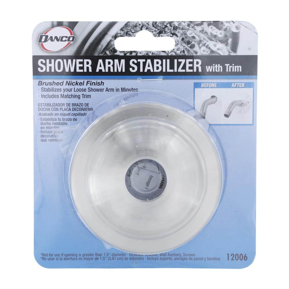 Brushed Nickel Wall-Mounted Shower Arm Flange Kit