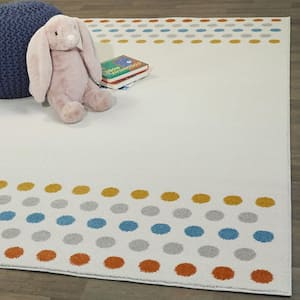 Dots Ivory 7 ft. 10 in. x 10 ft. Dots Area Rug