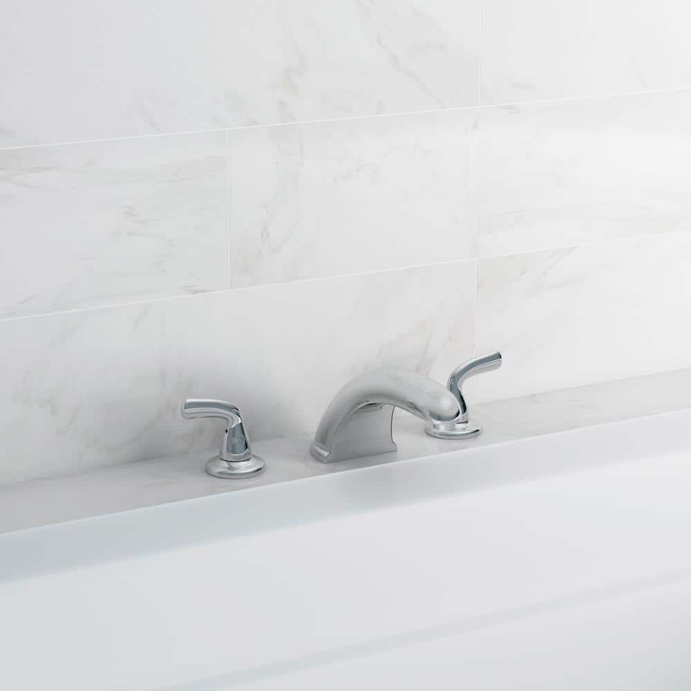Chrome Brass Modern Widespread Deck Mounted Faucet