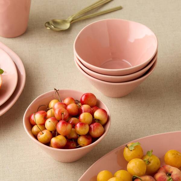 Certified International Desert Rose Set of 4 22 fl. oz. Pink