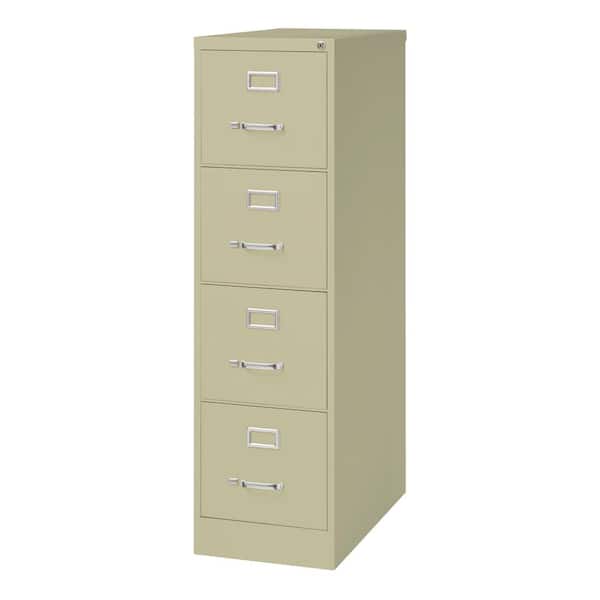 26.5 in. D 4-Drawer Putty Metal Letter Width 15 in. W Vertical File Cabinet