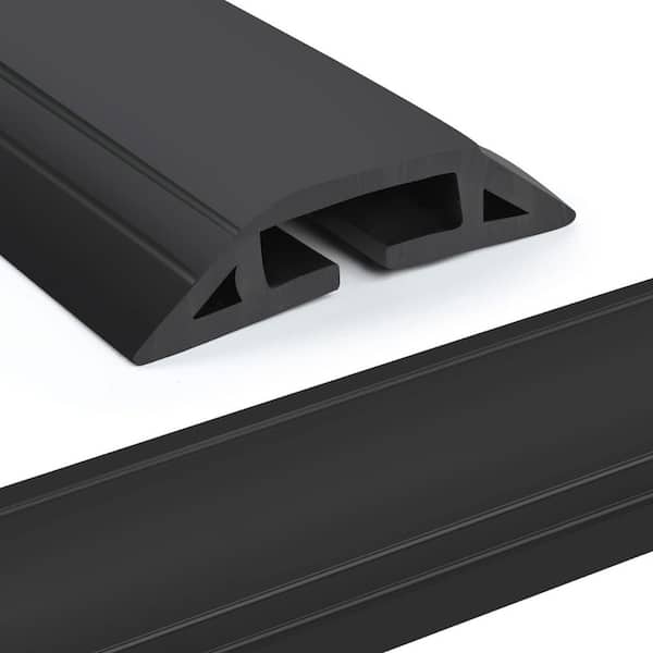 10 ft. Black Heavy Duty Cable Protector Floor Cord Cover,  Prevent Trip Hazard for Home Office or Outdoor