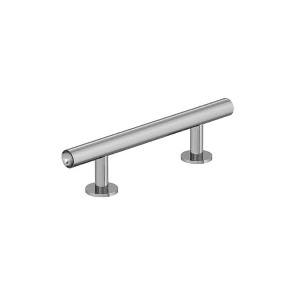 Radius 3 in. (76mm) Modern Polished Chrome Bar Cabinet Pull