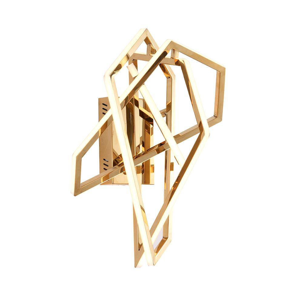 Heavin 20Light Gold LED Wall Sconce FIT37W19G The Home Depot