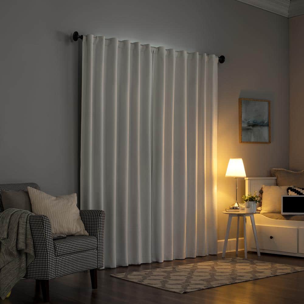 Pearl Velvet 96" Blackout Back Tab Curtain Panel