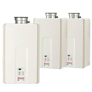 High Efficiency 6.5 GPM Residential 150,000 BTU Interior Natural Gas Tankless Water Heater (3-Pack)
