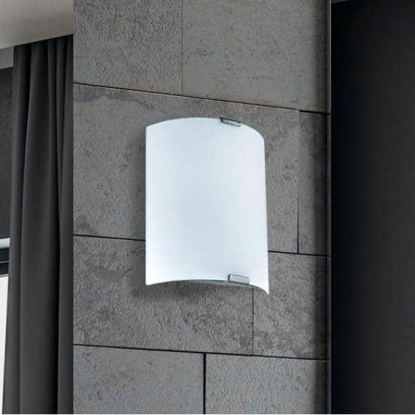 White Glass Dimmable LED Wall Sconce