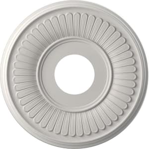 13 in. O.D. x 3-1/2 in. I.D. x 3/4 in. P Berkshire Thermoformed PVC Ceiling Medallion in UltraCover Satin Blossom White