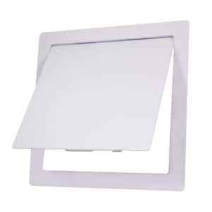 12 in. x 12 in. Plastic Access Panel for Drywall Ceiling Reinforced Plumbing Wall Access Door Removable Hinged in White