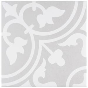 Arte Soft Grey 9-3/4 in. x 9-3/4 in. Porcelain Floor and Wall Tile (10.88 sq.ft./Case)