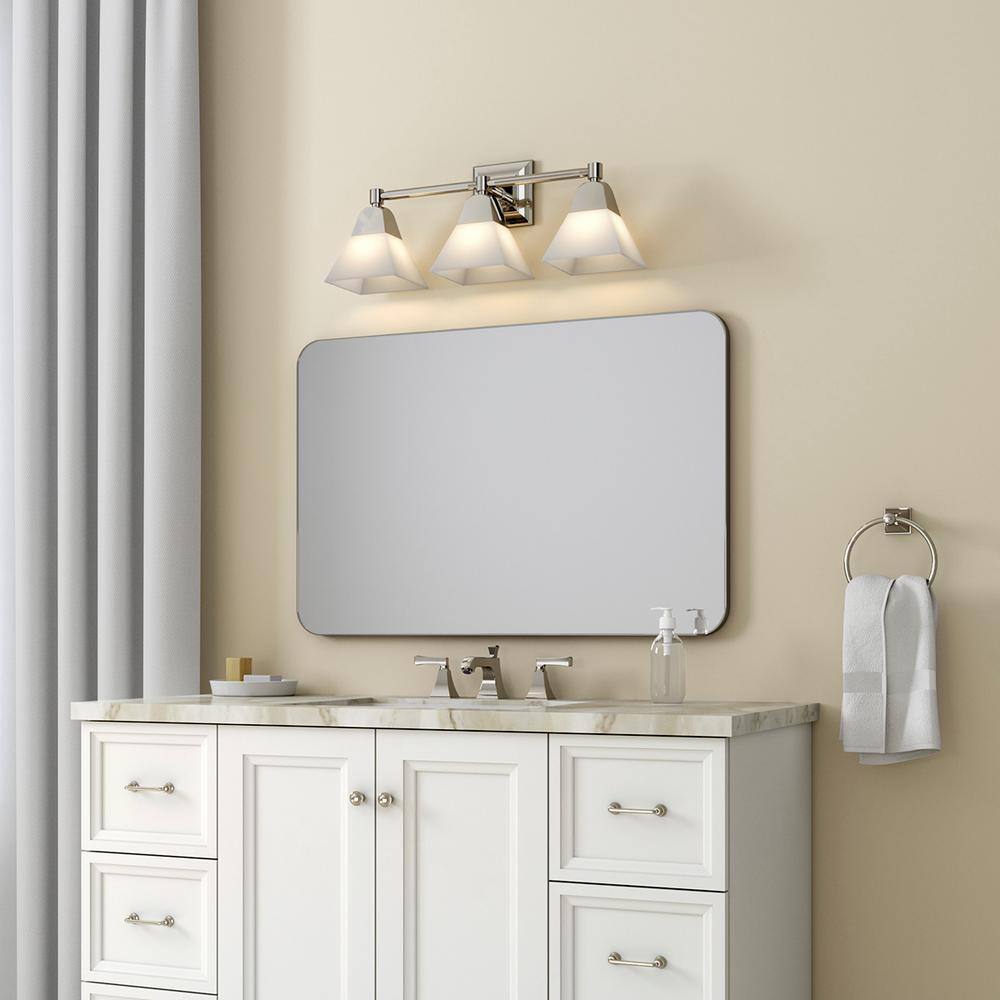 Elegant Memoirs 24'' Polished Nickel Three-Light Bathroom Sconce