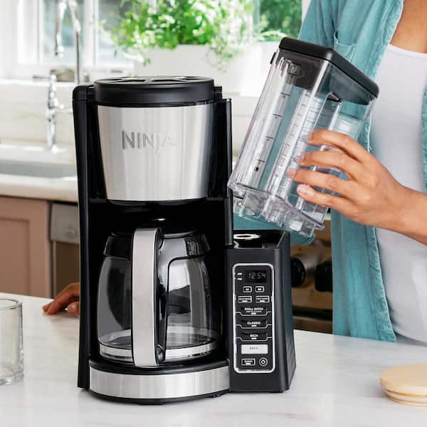 Ninja 14-Cup Black Plastic with Natural Stainless Steel Residential Drip Coffee  Maker in the Coffee Makers department at