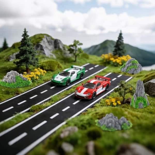 0.2 in. Mini Diorama Rocks Realistic Moss Multicolor 10-Piece