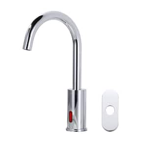 Automatic Sensor Touchless Bathroom Faucet with Deckplate Included in Chrome