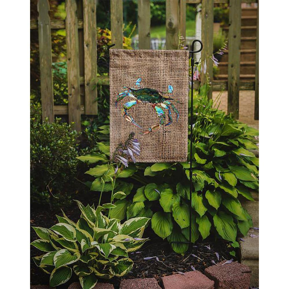 Multicolor Polyester Crab Garden Flag with Burlap Design