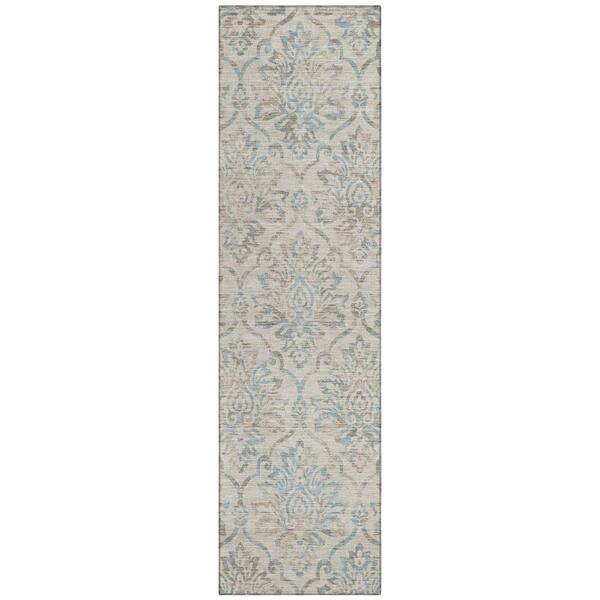 Chantille Machine Washable Indoor/Outdoor Abstract ACN3150 Linen 2 ft. x 7 ft. Runner Rug