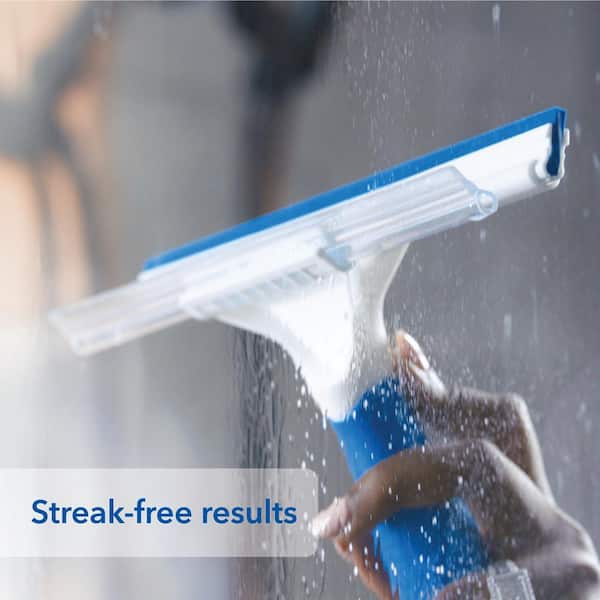 Shower Squeegee for Glass Door, Bathroom Tile & Mirror - Streak-Free Rubber  Wipe