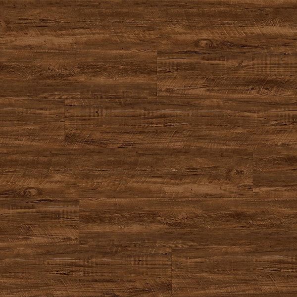 SELKIRK FLOORS Take Home Sample - 7.20 in. W x 4 in. L Bitter Cimarron Waterproof Click Lock Luxury Vinyl Plank Flooring
