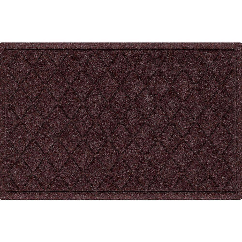 Waterhog Argyle Bordeaux 23 in. x 35 in. PET Polyester Indoor Outdoor Door Mat price history on PriceWatchPro