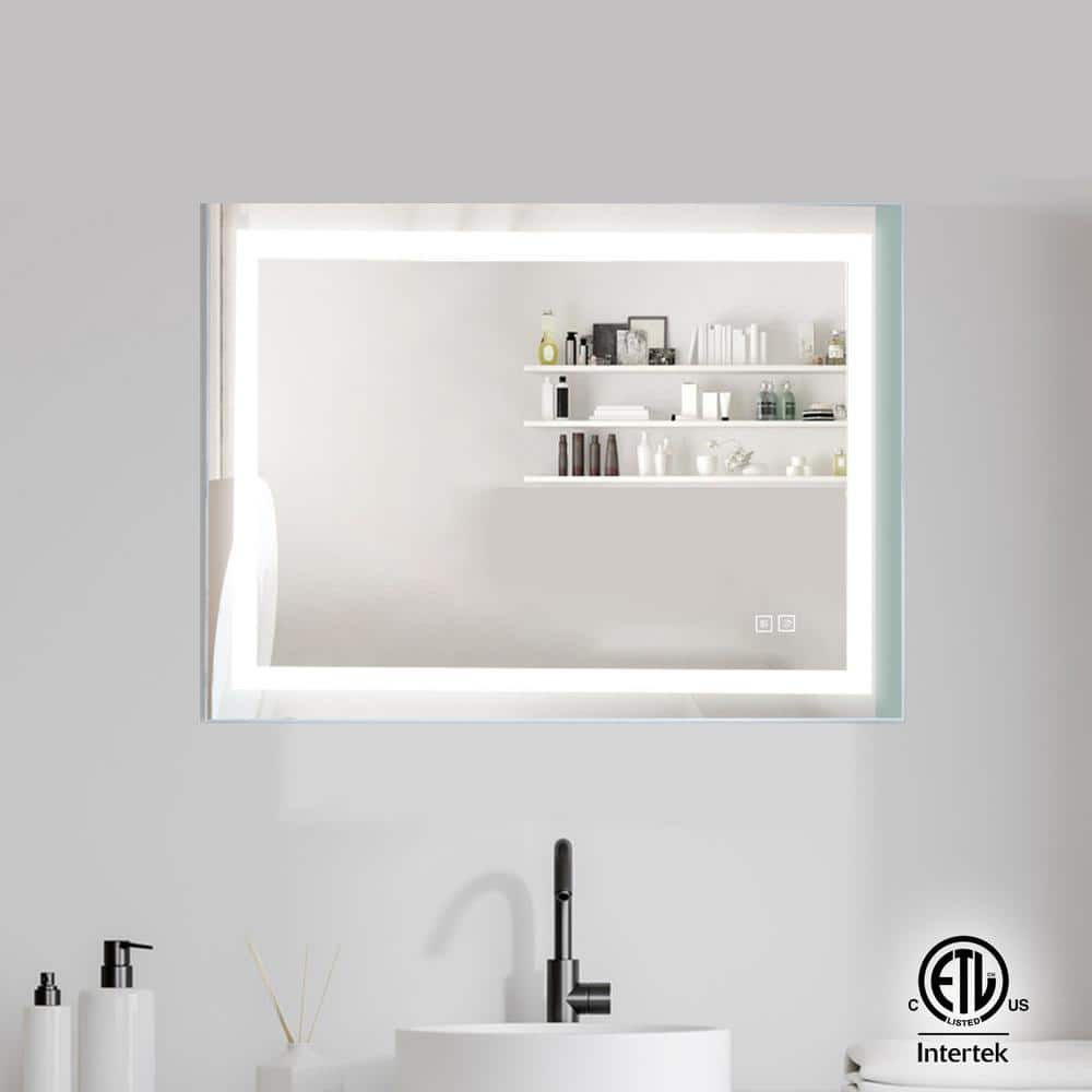 Details about   24"x32" Anti-Fog Mirror Bathroom LED Makeup Vanity Mirror w/Bluetooth Speaker 