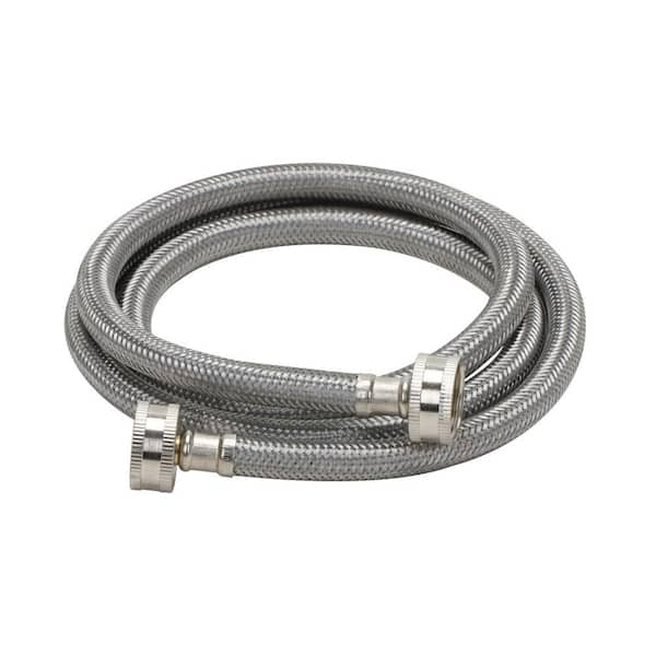 Fluidmaster Braided Stainless Steel Washing Machine Connector 3/4 in. Hose x 3/4 in. Hose x 72 in. Length