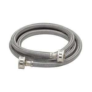 Braided Stainless Steel Washing Machine Connector 3/4 in. Hose x 3/4 in. Hose x 48 in. Length
