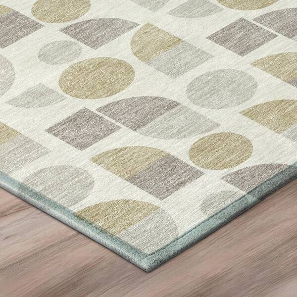 Chantille Machine Washable Indoor/Outdoor Abstract ACN2921 Ivory 10 ft. x 14 ft. Area Rug