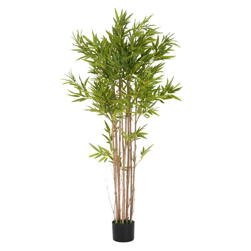70 in. Indoor Artificial Bamboo Tree in Black Plastic Pot price history on PriceWatchPro