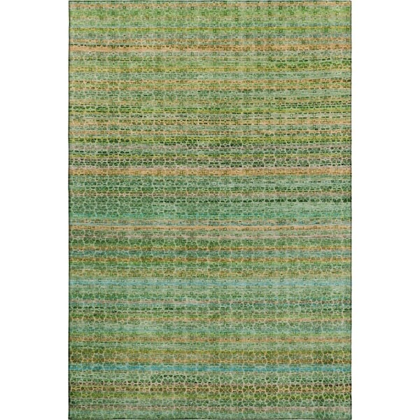 Mayfield Premium Machine Washable Abstract AMF2155 Teal 10 ft. x 14 ft. Area Rug