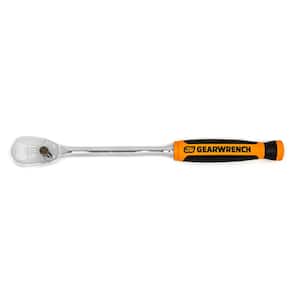 1/4 in. Drive 90-Tooth Long Handle Dual Material Teardrop Ratchet
