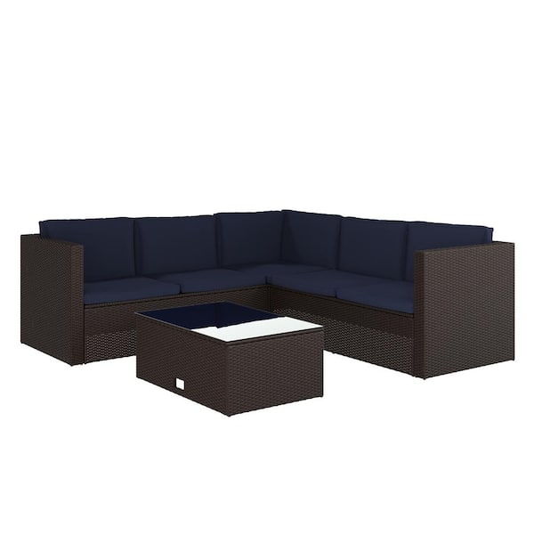 Carnegy Avenue Brown 2-Piece Plastic Patio Conversation Set