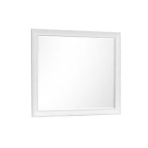 1.38 in. x 36.97 in. Rectangular Wooden Frame White Dresser Mirror