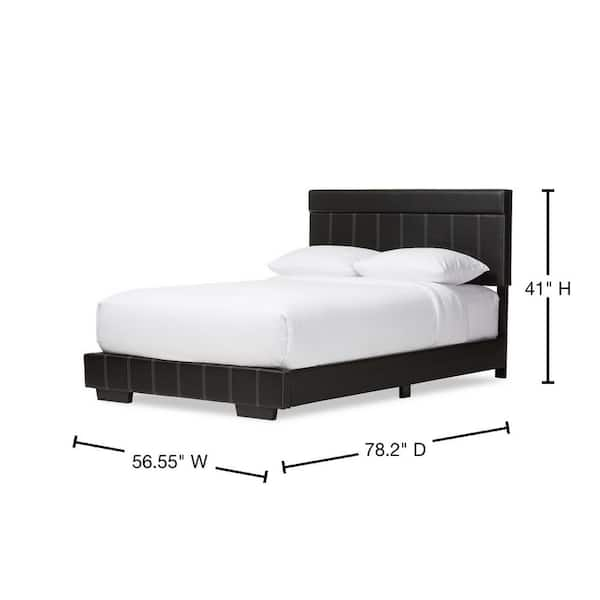 Baxton Studio Solo Black Full Upholstered Bed 28862 6815 HD The