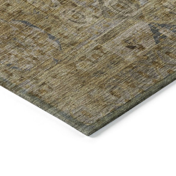 Chantille Machine Washable Indoor/Outdoor Abstract ACN1743 Brown 9 ft. x 12 ft. Area Rug
