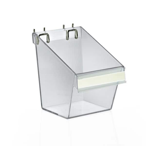 5 in. W x 6 in. D x 7 in. H Crystal Styrene Display Bucket (4-Pack)