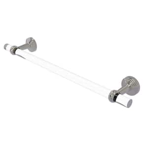 Pacific Beach 18 in. Towel Bar with Twisted Accents in Satin Nickel